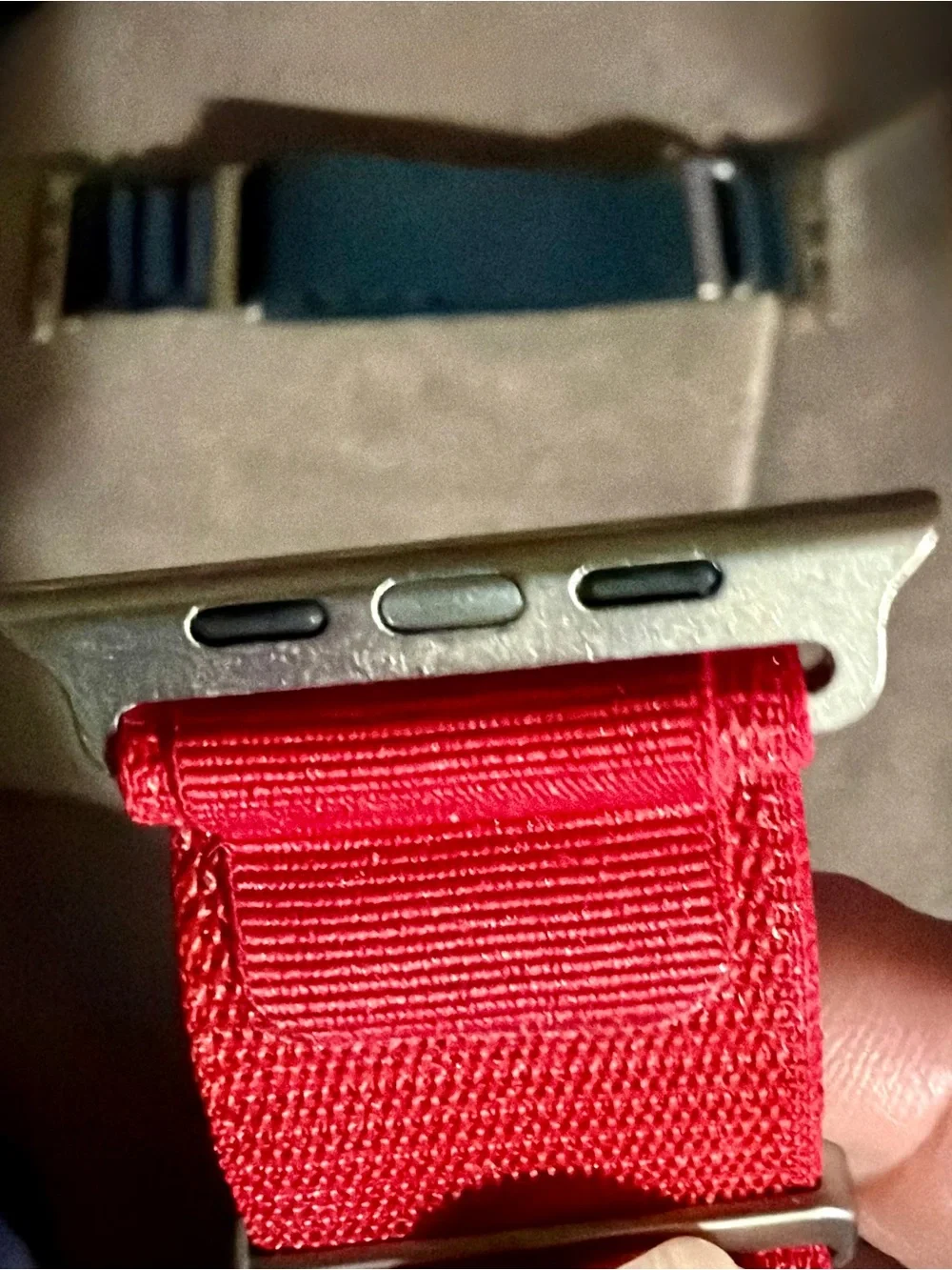 Two Alpine Loop Nylon Bands 1 Red & 1 Black for Apple Ultra 3 - 49mm Generic
